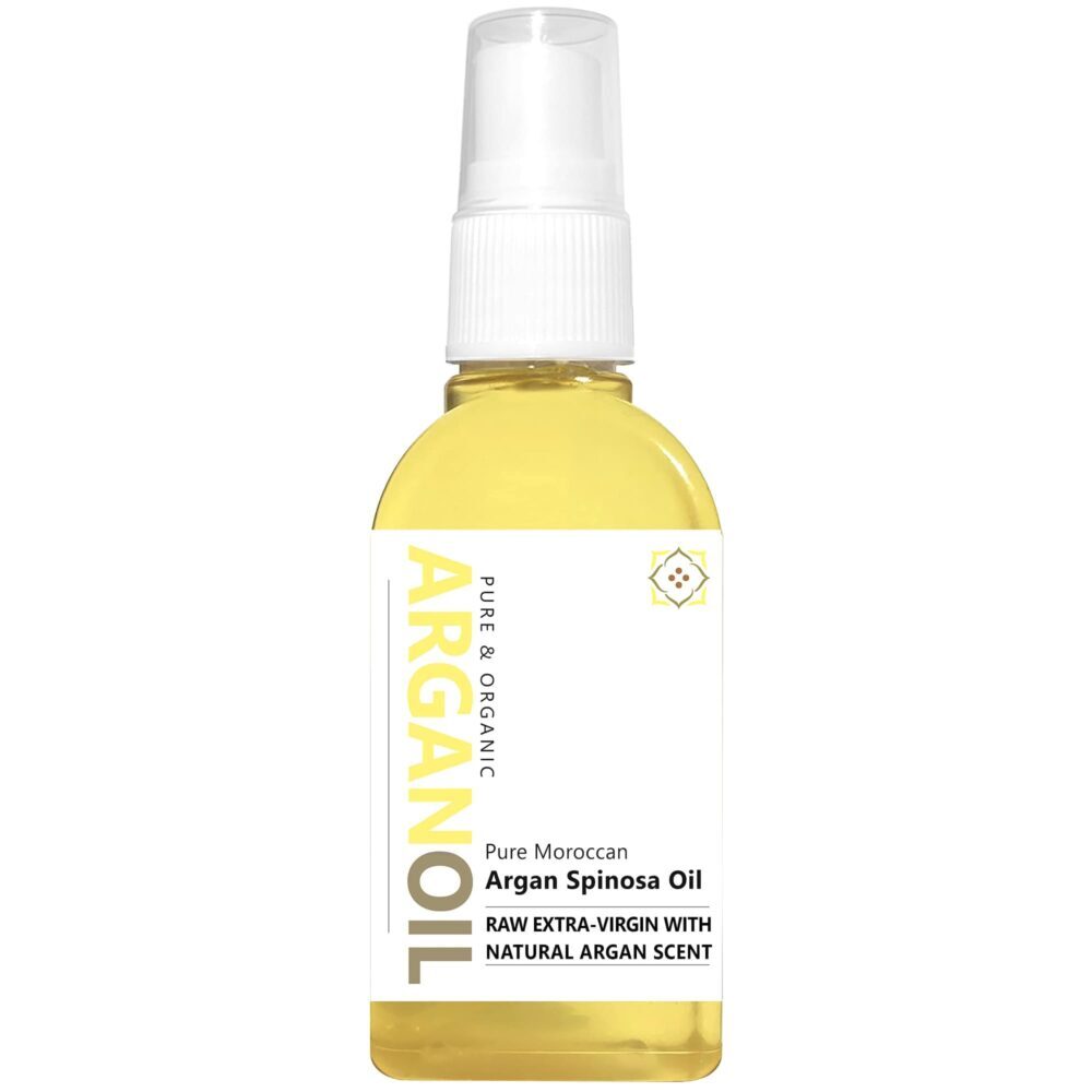 raw natural scented argan oil bottle